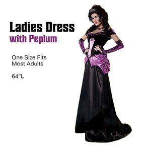 Ladies Dress with Peplum / Bustle ~ Costume